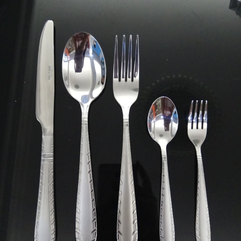 18/10 stainless steel restaurant spoon fork knife Besteck Cubiertos luxury wedding gold plated cutle图2