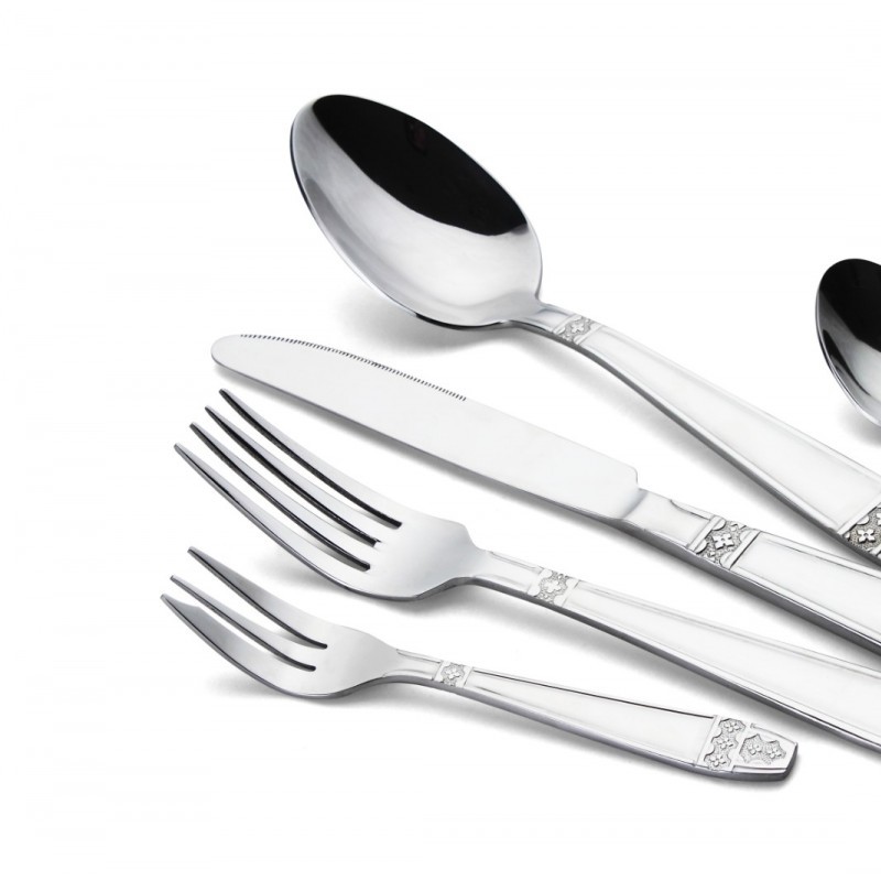 Manufacturers Wholesale Royal Stainless Steel Cutlery Set , Home Party Hotel Flatware With Gold Plat图4