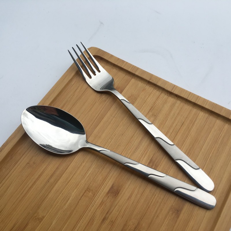 Jieyang factory 18/10 stainless steel cutlery,steak knife and fork spoon图4