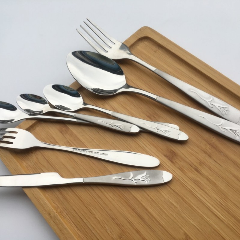 Hot Selling 18/10 Supermarket Antique Silver Flatware Cutlery Spoons 304 Stainless Steel Cutlery图4