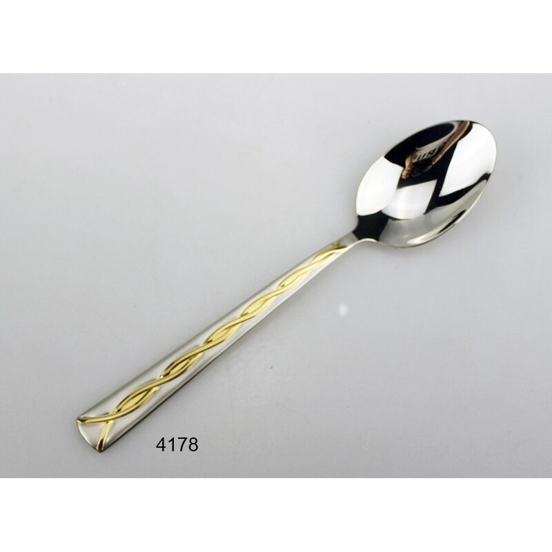 Low MOQ Hotel Set Knife and Spoon Wholesale Silver Plated Stainless Steel Cutlery Flatware Set Dinne图2