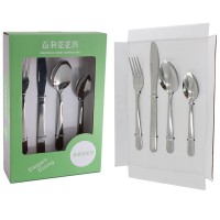 16pcs set stainless steel spoon fork knife disposable cutlery restaurant sets wedding