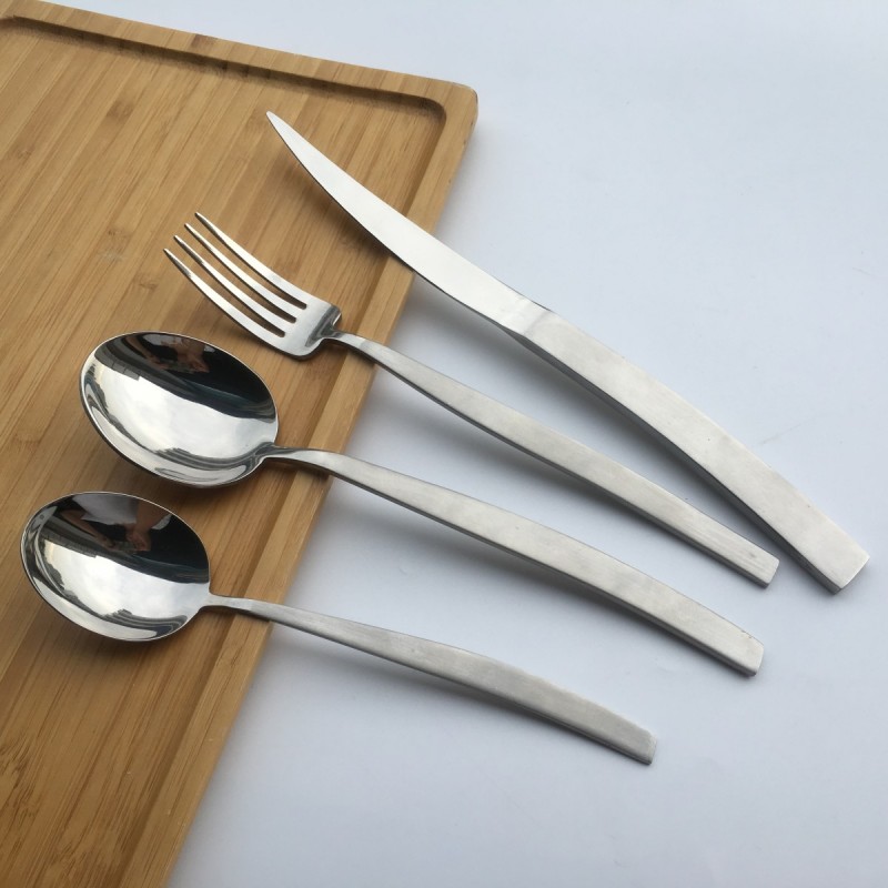Wedding cutlery set butter knife and fork serving spoon airplane flatware stainless steel dinner set图2
