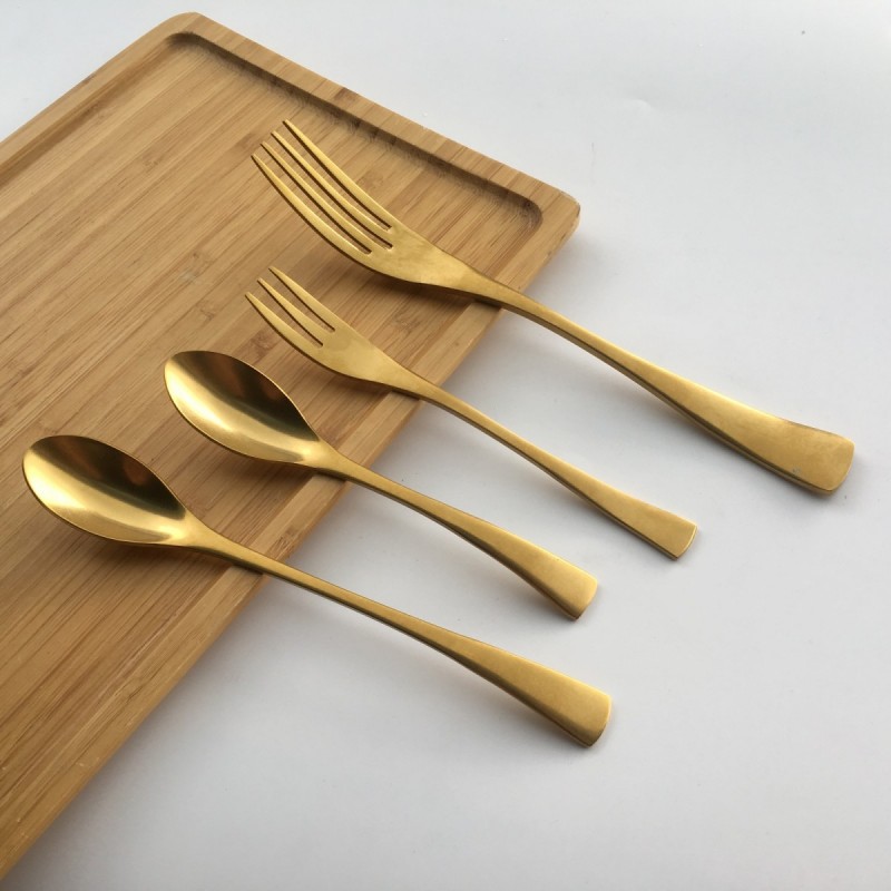Promotion juego de cubiertos wedding gold cutlery set Spoon Fork Knife flatware sets Stainless Steel图2