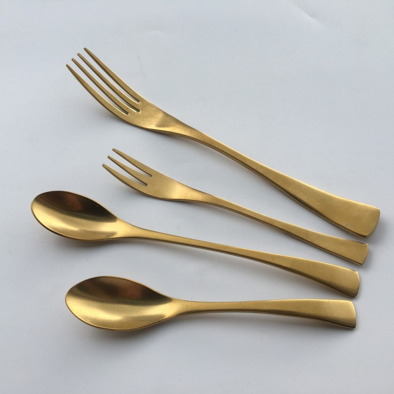 Promotion juego de cubiertos wedding gold cutlery set Spoon Fork Knife flatware sets Stainless Steel图4