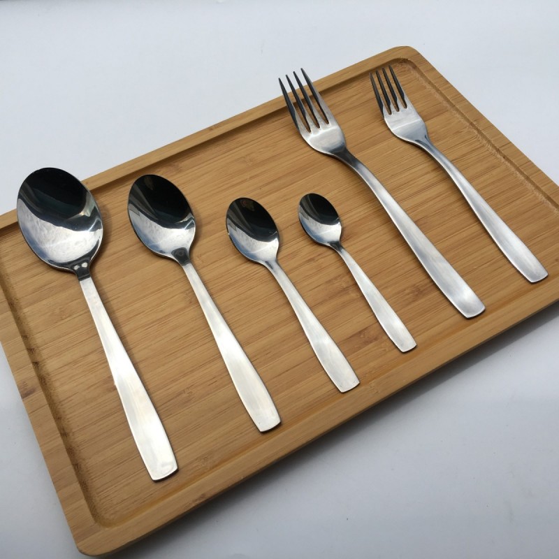 European hot sale SS410 mirror polish dinner fork silver cheap spoon stainless steel cutlery with ea图2