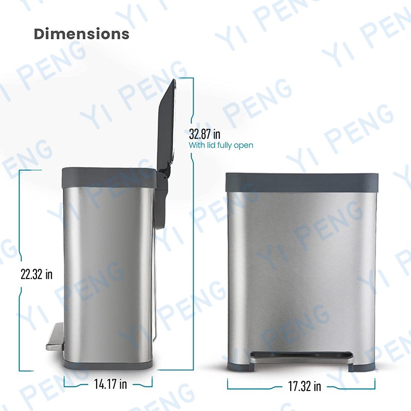 Stainless Steel Kitchen Trash Can - GRH-70L图6