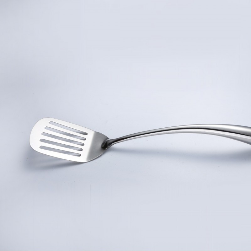 Factory direct sale Hollow Handle Metal Cooking Tool Set utensilios de cocina Stainless Steel sliver图4