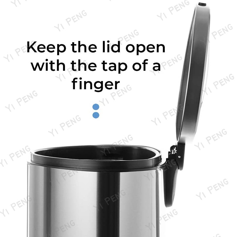 Semi-Round Stainless Steel Pedal Bin - GNC图3