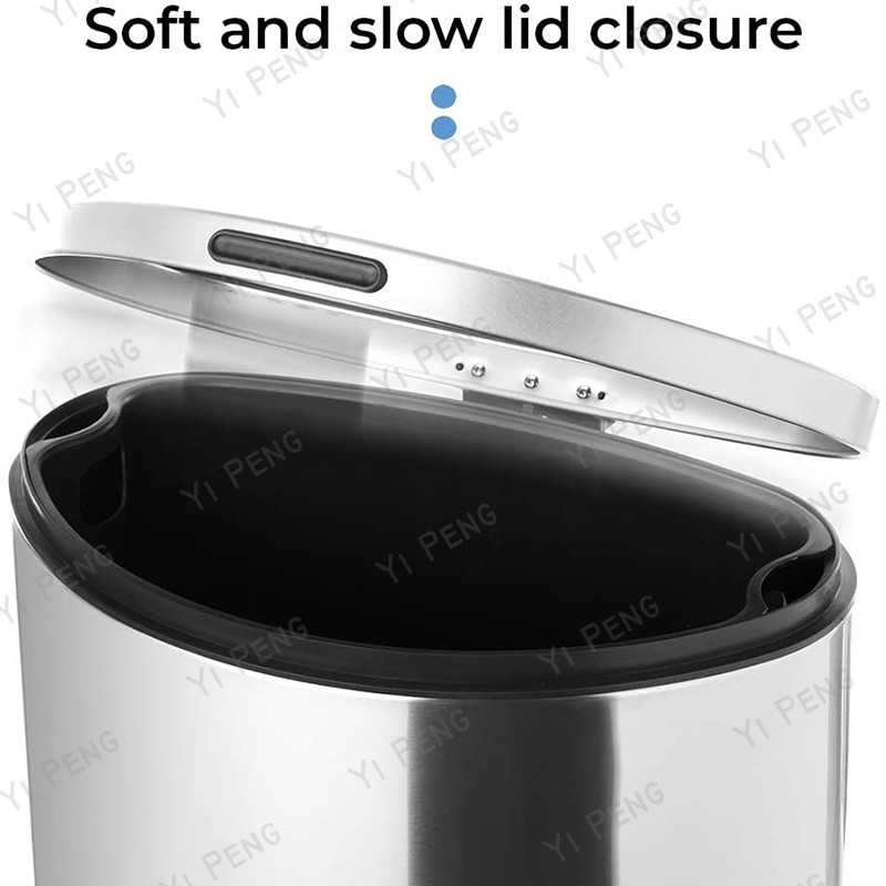 Semi-Round Stainless Steel Pedal Bin - GNC图4