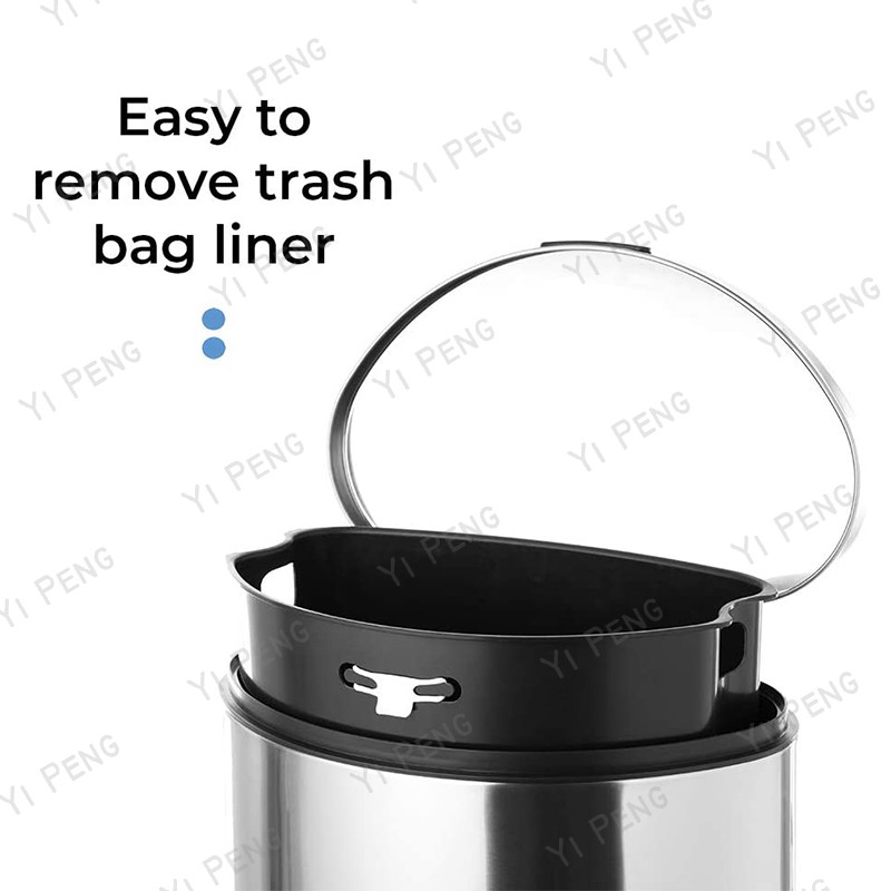 Semi-Round Stainless Steel Pedal Bin - GNC图5
