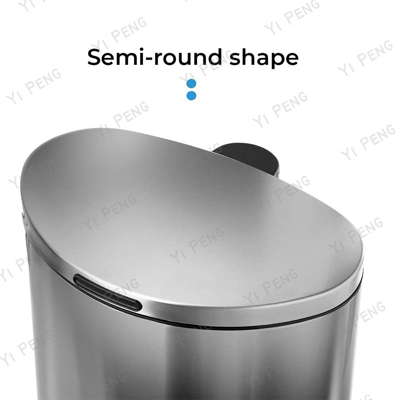 Semi-Round Stainless Steel Pedal Bin - GNC图6