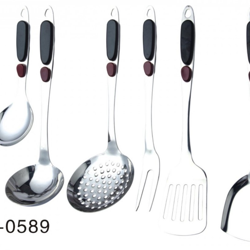 Jieyang housewares kitchenware 6pcs kitchen supplies utensils stainless steel kitchen tools set图2