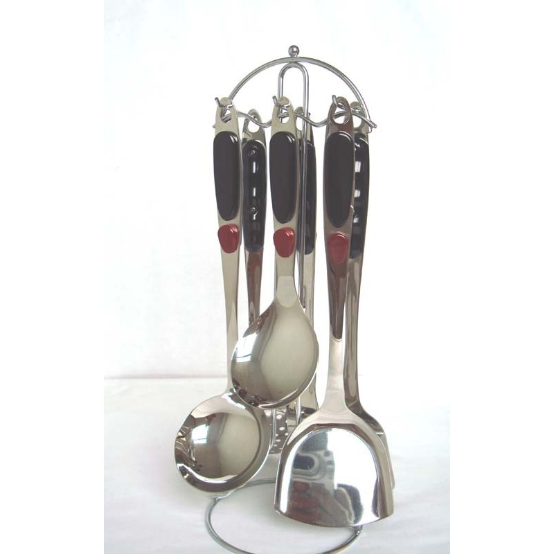Jieyang housewares kitchenware 6pcs kitchen supplies utensils stainless steel kitchen tools set图4
