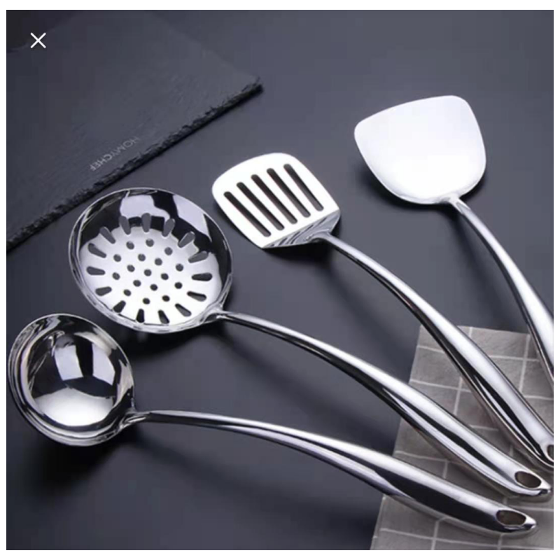 Exquisite craftsmanship stainless steel spatula cheap tools utensils kitchen utensil set图3