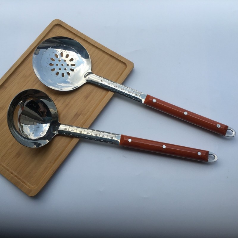 Factory price New cooking tool accessories stainless steel soup ladle skimmer spoon set kitchen ladl图5