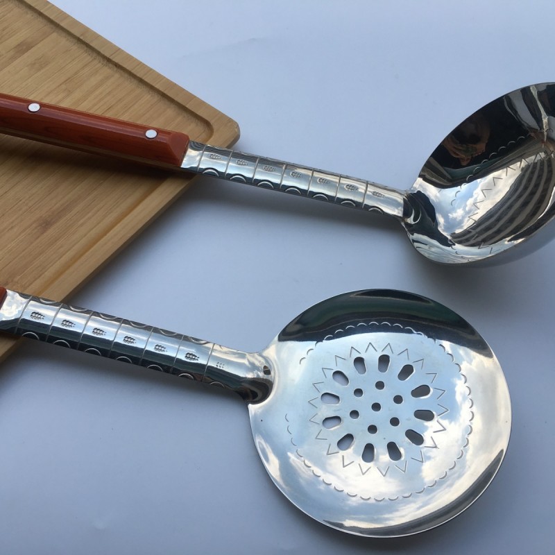 Factory price New cooking tool accessories stainless steel soup ladle skimmer spoon set kitchen ladl图4