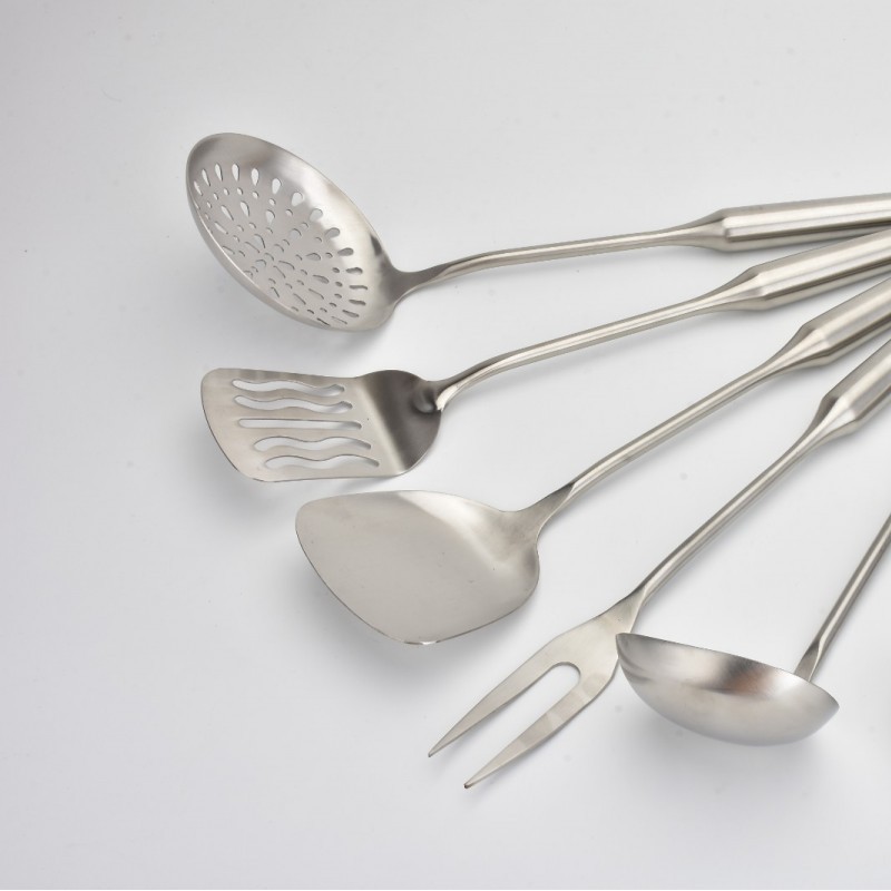 Factory price High Quality 6 pieces hollow Handle Stainless Steel kitchen utensils Set图5
