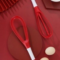 New arrival creative kitchen tools gadgets egg-beater folding silicone hand egg whisk for cooking mi