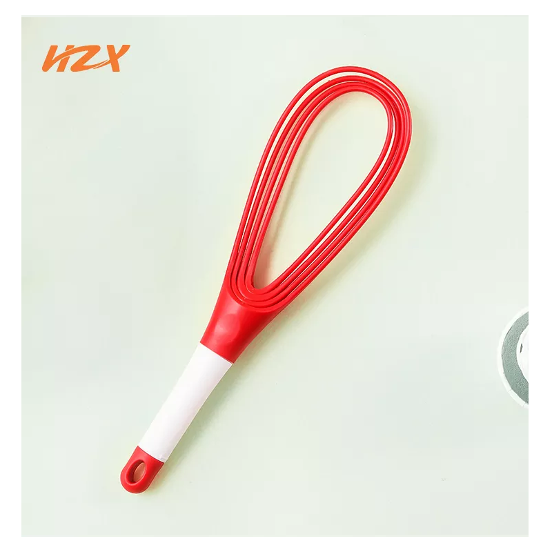 New arrival creative kitchen tools gadgets egg-beater folding silicone hand egg whisk for cooking mi图3