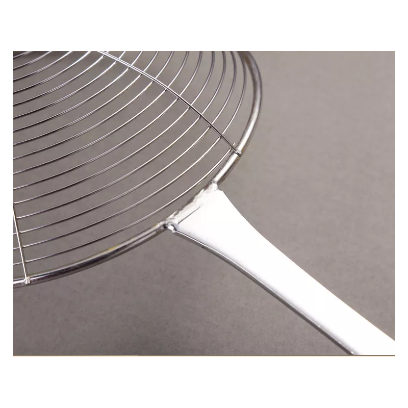 2022 hot selling stainless steel kitchen wire oil skimmer with colorful handle cooking skimmer/kitch图5