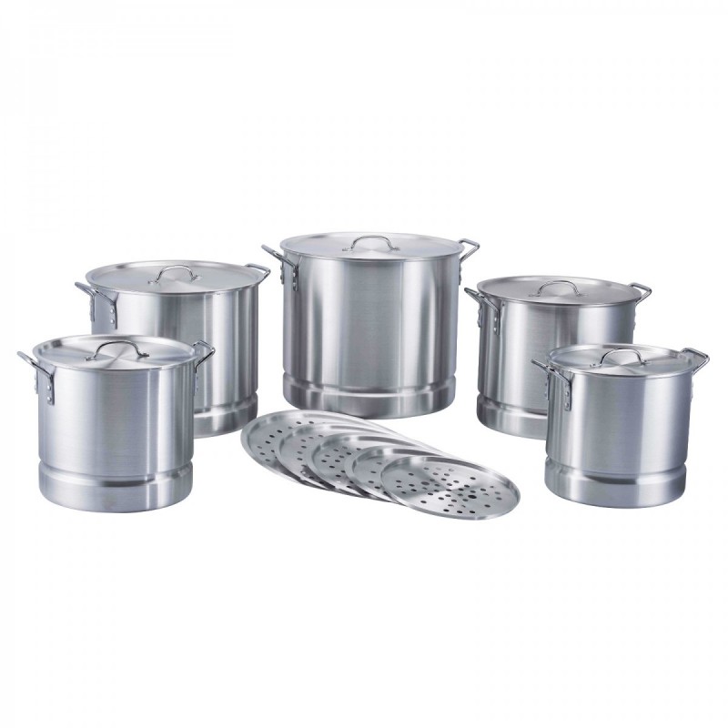 20-52qt Aluminium Steamer Pot Cookware Sets Big Cooking Pot Large Cooking Pot图2