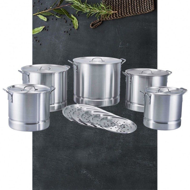 20-52qt Aluminium Steamer Pot Cookware Sets Big Cooking Pot Large Cooking Pot图4