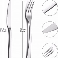 stainless steel steak knife and fork 2/6/12pcs set