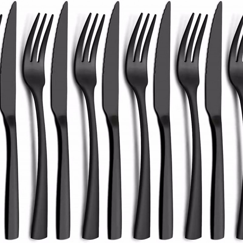 stainless steel steak knife and fork 2/6/12pcs set图4