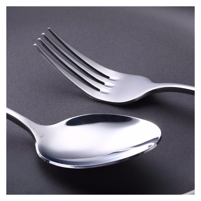 Stainless steel heavy knife spoon fork teaspoon simple cutlery set图5