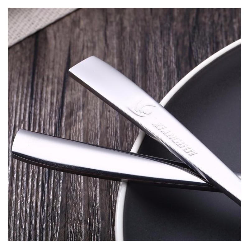 Stainless steel heavy knife spoon fork teaspoon simple cutlery set图4