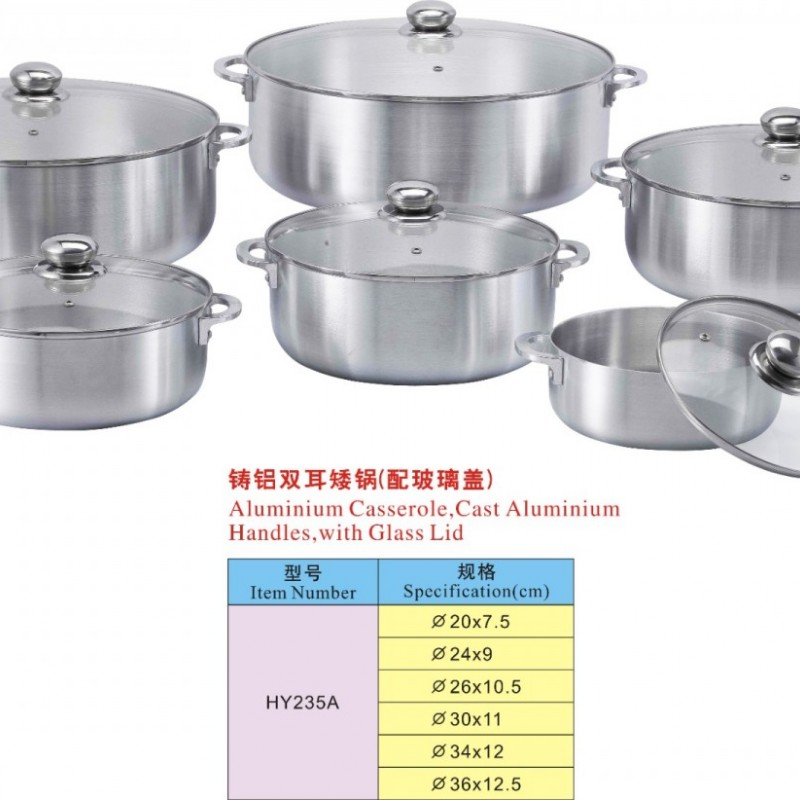 Aluminium Casserole Cast Aluminium Handles Cookware Set for Restaurant图3