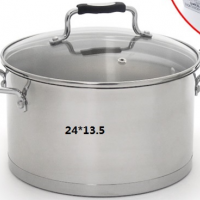 24*13.5cm stockpot with lid