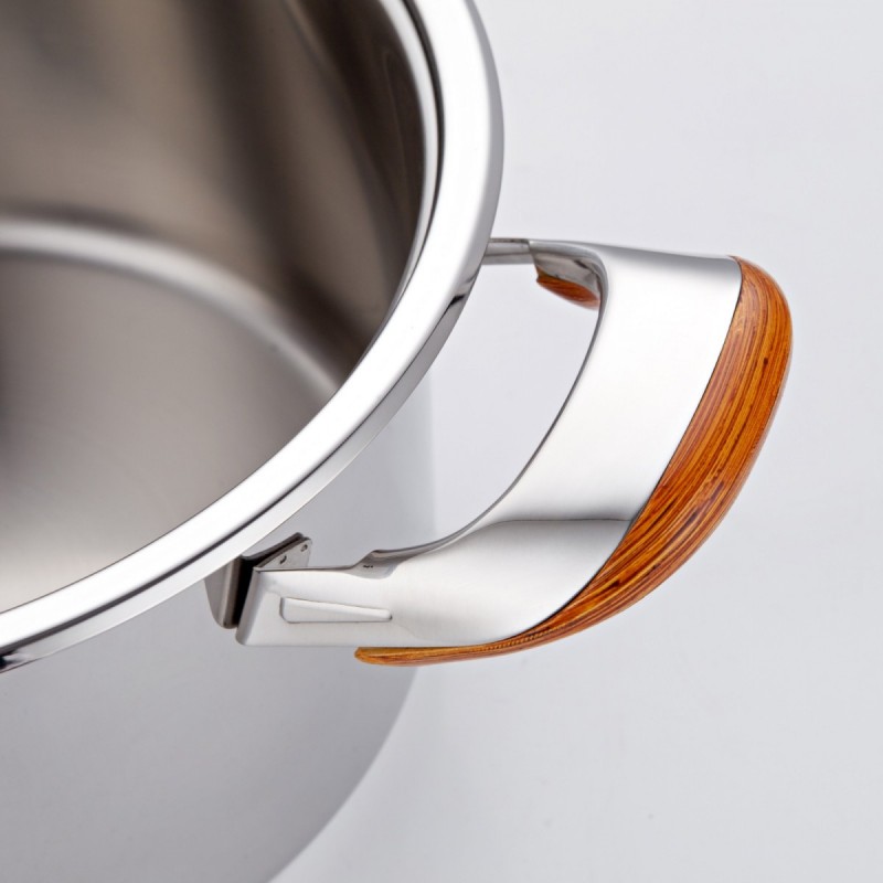 JIDA 21PCS WIDE EDGE POT Stainless Steel Cookware JD-WS-1803图2