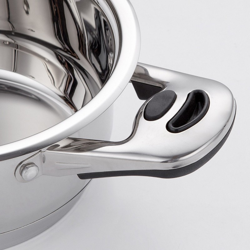 JIDA 11Pcs Wide Edge stainless steel cookware JD-WS-2004图2