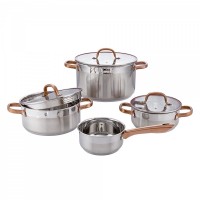 JIDA 7Pcs Cut Edge Pot Stainless Steel Cookware JD-CS-2005