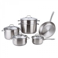 JIDA 12Pcs Cut Edge Pot Stainless Steel Cookware JD-CS-2009