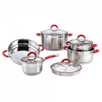 JIDA 12PCS CUT EDGE POT Stainless Steel Cookware JD-CS-1901