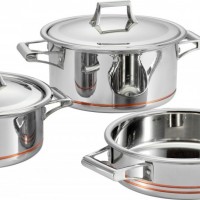 JIDA 5PCS 5-Layer Wide Edge Pot Set Stainless Steel Cookware JD-CS5T-1302