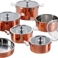 JIDA14PCS 3- LAYER COPPER POT Stainless Steel Cookware JD-CS3T-1302