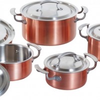 JIDA Stainless Steel Cookware 12PCS 3- LAYER COPPER POT JD-CS3T-1301