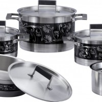 JIDA 10Pcs cut edge pot stainless steel cookware JD-CS-1408