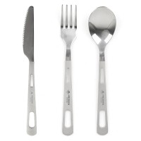 HWZBBEN Factory camping titanium fork and spoon knife set custom logo outdoor hiking cutlery set