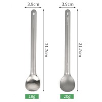 HWZBBEN Outdoor tableware camping spoon spork travel cutlery titanium cooking spoon set