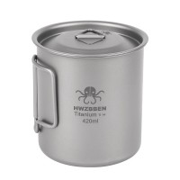 HWZBBEN pure titanium cup outdoor hiking camping coffee mugs healthy drinkware new fashion lightweig