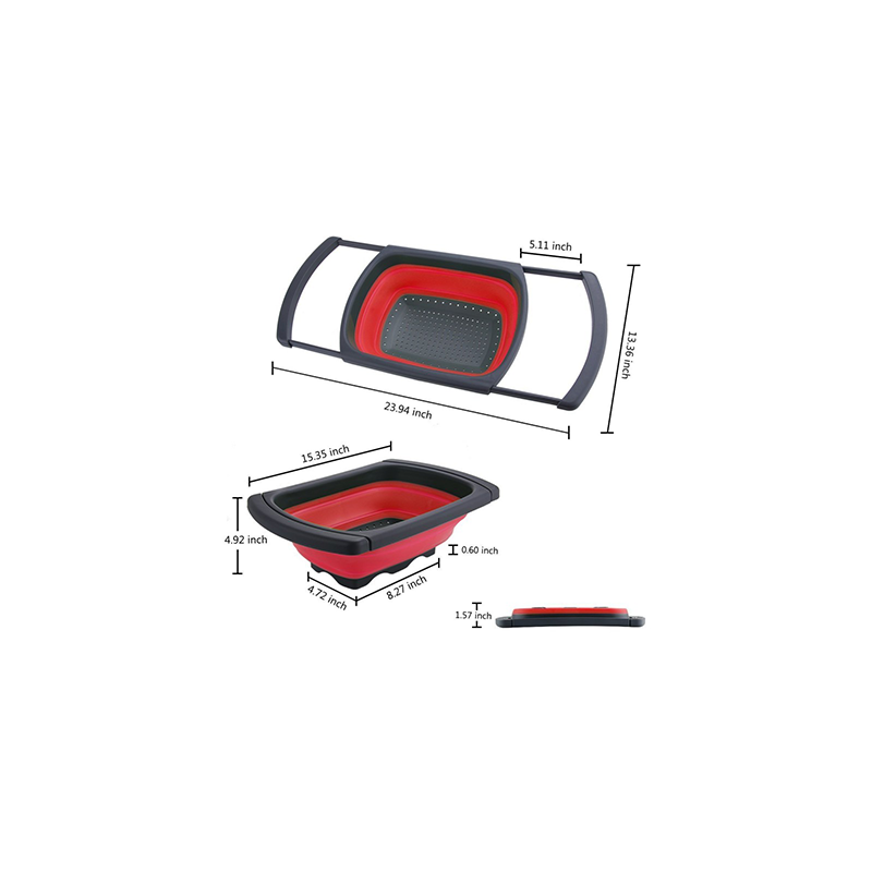 Collapsible Kitchen Colander - Over the Sink Kitchen Strainer图2