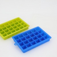 Ice Cube Tray Silicone Square Ice Trays Easy Release Stackable Ice