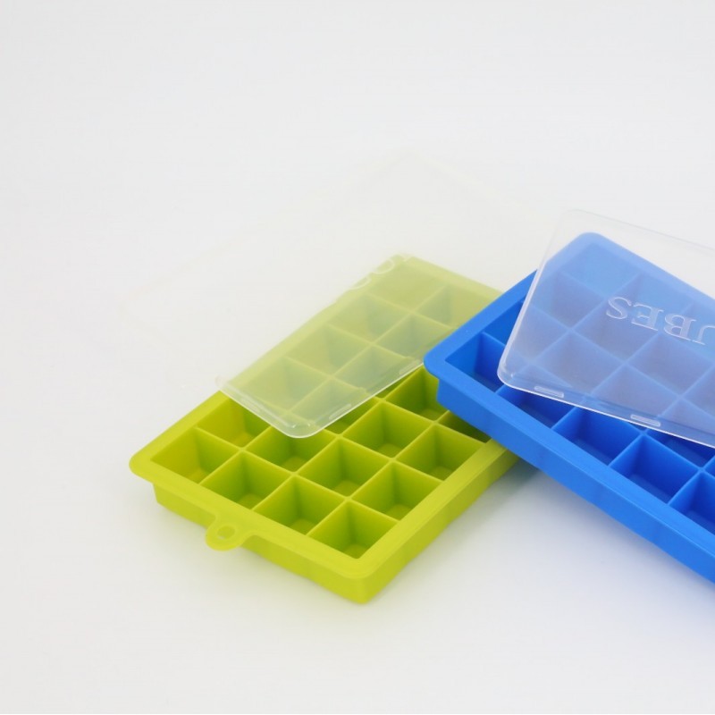 Ice Cube Tray Silicone Square Ice Trays Easy Release Stackable Ice图2