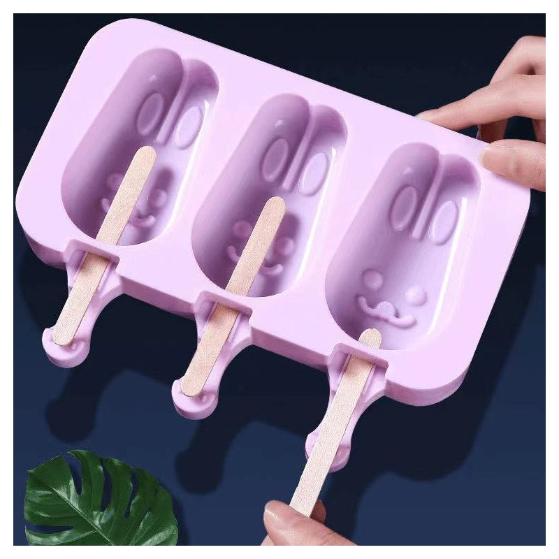 3 pcs ice cream mold with wooden sticks图2