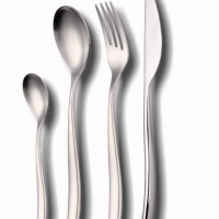 Stainless steel rustic cutlery set matte polish